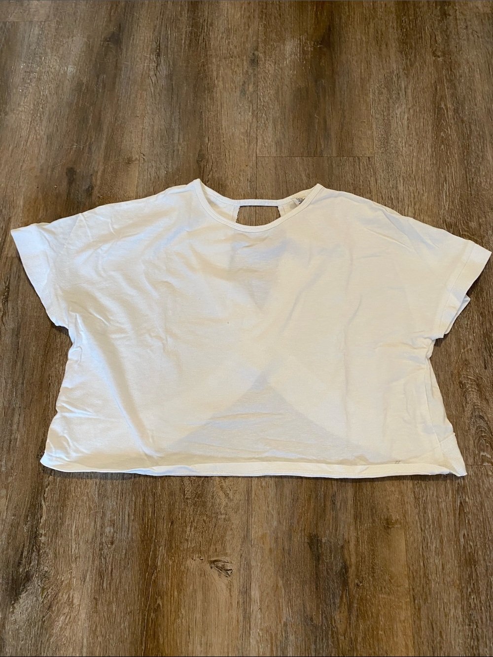 Kyodan White Boxy Crop Tee - Crew Neck Short Sleeve